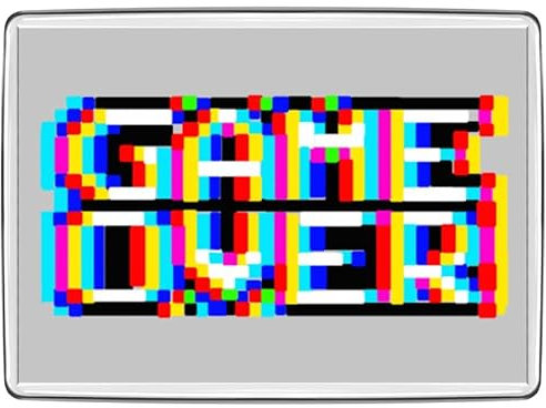 Pixly® Game Over Fridge Magnet Large Jumbo Size Funny Gamer Joke Keepsake Novelty Refrigerator Magnets Gift