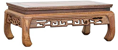 Kleiner Schreintisch, kleiner Altartisch for spirituelle Zwecke, handgeschnitzter Altar, Mni-Puja-Tisch, Schrein, Holzdisplay, Wicca-Hexerei, persönlicher Altar, buddhistischer Statuenständer (L: 12,6