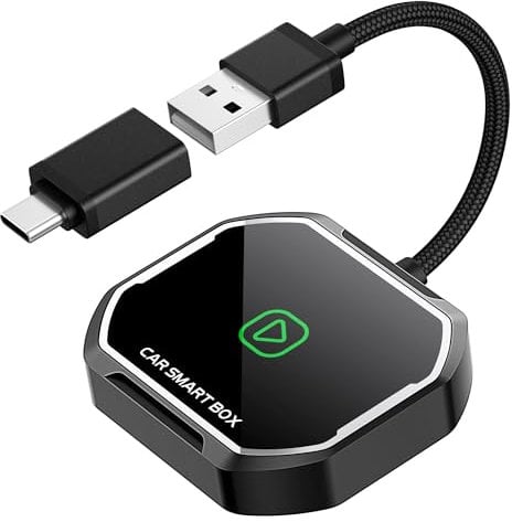 TERUNSOUl Carplay Wireless Adapter Für IOS, Wired CarPlay in Wireless CarPlay Adapter Umwandeln, Plug & Play Car Play Wireless Adapter Kompatibel mit Autos ab 2017 & iPhone iOS 10+