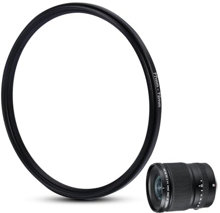 Adaptateur de Filtre en métal Step-Down - 49 mm à 46 mm - Anneau métallique Step-Down pour filtres, Compatible avec Tous Les filtres UV 46 mm, CPL, filtres ND, capots d'objectif, objectifs filetés