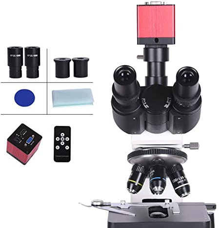 346/5,000 Microscopio Digitale, 2500X Laboratorio Biologico Professionale HD Microscopio Trinoculare Binoculare Fotocamera Digitale LCD Oculare Elettronico USB VGA per Bambini Adulti(Industrial Came