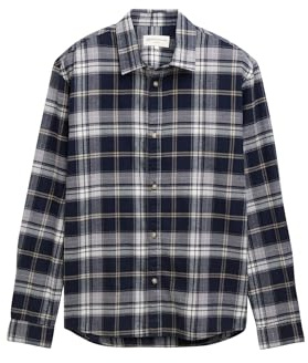 Tom Tailor Denim Herren 1043790 Relaxed Fit Hemd mit Karomuster (1er Pack)