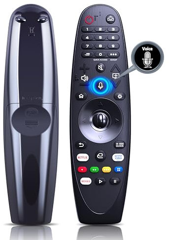 CLVIZCXOM AKB75855501 Voice Magic Remote Control Replacement for LG Smart TV Compatible with LG Magic Remote 2020 - AN-MR20GA AN-MR19BA AN-MR18BA AN-MR650A 2020 Models (Black)