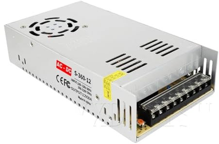 Alimentation Transformateur Alimentation électrique 3V 5V 9V 12V 15V 18V 24V 36V, 1A 2A 3A 5A 6A 8A 10A 20A 50A, alimentation de commutation 12 V Volt à 12 V AC-DC SMPS pour Informatique,lumières LED(