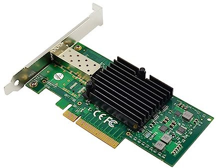 Juqoyue Scheda di Rete in Fibra Ottica per Server da 1 Pezzo 10G SFP+ 82599EN Chip PCIE X4