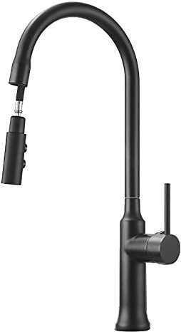 Tire del Grifo de Cocina con rociador 360 ° Fregadero de Cocina giratoria Grifo de latón Alto Arco de Arco tácteo de una Sola manija de Agua fría y fría.