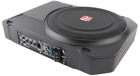 Eujgoov Underseat Car Subwoofer, Active 10 Inch Slim Amplifier, 800W Powerful Bass, for Car Audio System