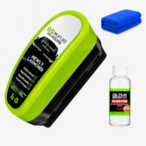 Bukbas 2 Stück Clear Vision Autoglasreiniger, Clearvision Glass Cleaner Scheibenreiniger Auto Car Windshield Cleaner, Multifunktionale Oil Film Cleaning Brush für Sicht bei Regen und Nebel