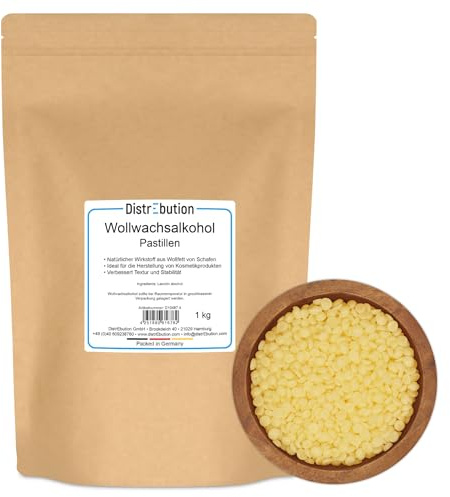 Wollwachsalkohol 1kg - Lanolin Alcohol Emulgator für Kosmetik, Cremes, Lotionen, Salben & Hautpflege