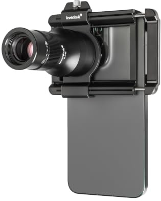 Levenhuk Kelvin TLC25 Smartphone-Telekular und Mikrokular, Okularset | Makroobjektiv, Universalclip, FMC-Optik, CPL-Filtergewinde für Profi-Fotografie, Zubehör inklusive
