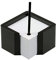 Arlac memorion Zettelbox/257.01 130x130x86 mm schwarz Kunststoff lackiert