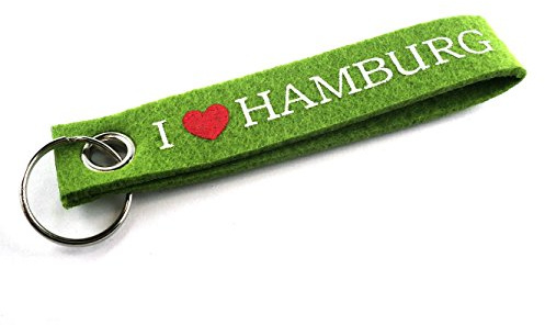 City Souvenir Shop Filz-Schlüsselanhänger I Love Hamburg