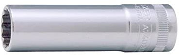 Bahco A7402DZ-3/8 3/8-Inch Bi-Hex Deep Length Socket, Silver, 3/8-Inch