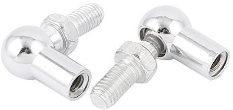 sourcing map 2 Stück Gasdruckfeder Gasfeder Stangenende Fitting M8 Außengewinde Kugelzapfen für Gasdruckfeder Gasfeder Heckklappe Frontklappe