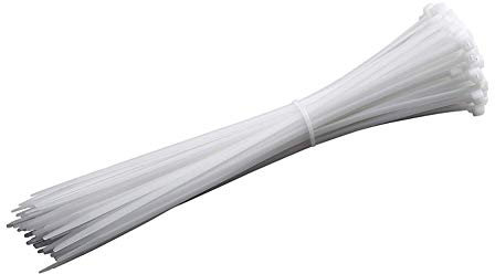 Meister Kabelbinder - Praktisches Set - 100 Stück - weiß - 300 x 4,8 mm - Stabiles Nylon - Formbeständig - Langlebig & robust / Kabelbinder-Set für Bündelgut / Kabelverbinder / 7452580, 300 mm