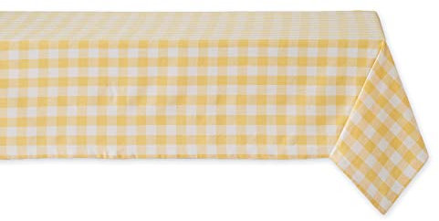 DII Nappe 100% Coton Lavable en Machine, 132 x 132 cm, Jaune