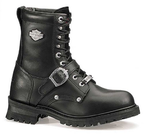 Harley-Davidson Uomo Faded Glory Pelle Black Stivali 44 EU