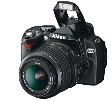 Nikon D60 - Digital camera - SLR - 10.2 Mpix - Nikon AF-S DX 18-55mm lens - optical zoom: 3 x - supported memory: MMC, SD, SDHC