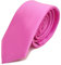 TigerTie Herren Krawatte 6 cm schmale Satin Tie in rosa erikaviolett pink einfarbig uni Business, festliche Veranstaltungen und Freizeit