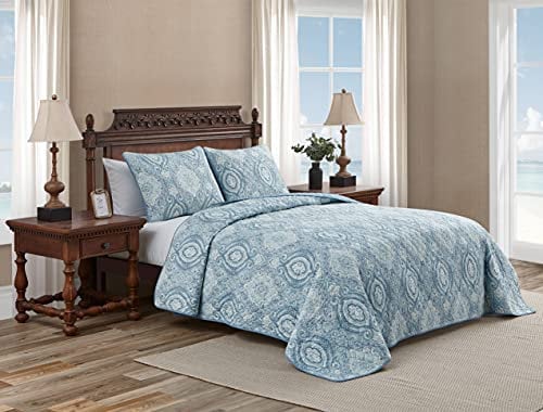 Tommy Bahama Turtle Cove Bettwäsche-Set, karibisch, Harbor Blue, King Size