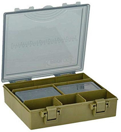 Prologic Tackle Organizer S Box System 23,5x20x6cm für Karpfenzubehör, Tacklebox, Rig Box, Angelbox für Karpfenrigs, Kleinteilebox
