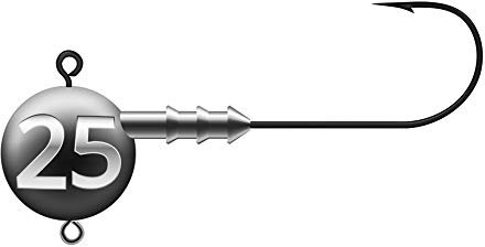 K.P Mustad Round Magnum Rund Jigkopf Jig Haken Gummifische 8/0 25 Gramm