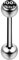 Monster Piercing 100% Schlampe Logoball mit 14 Gauge - 16MM Länge 316L chirurgischer Stahl Straight Barbell Zunge Bar Piercing