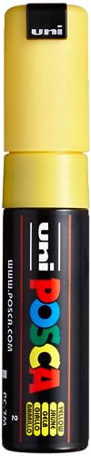 uni-ball 181307 Marker Uni POSCA mit breiter Rundspitze, gelb