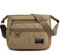 W&G traveler Crossbody Messenger Bag Rfid Blocking, 13 inch Laptop Shoulder Bag, Casual Satchel Bag w/Water Bottle Holders, Built-in Wallet & Phone Pouch, Water Resistant, Khaki