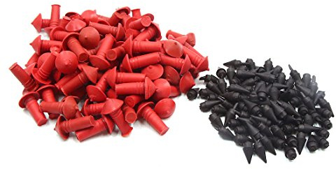 sourcing map 85Pcs Red Rubber Mushroom Shaped Tyre Puncture Patches Tire Repair Tool for Car