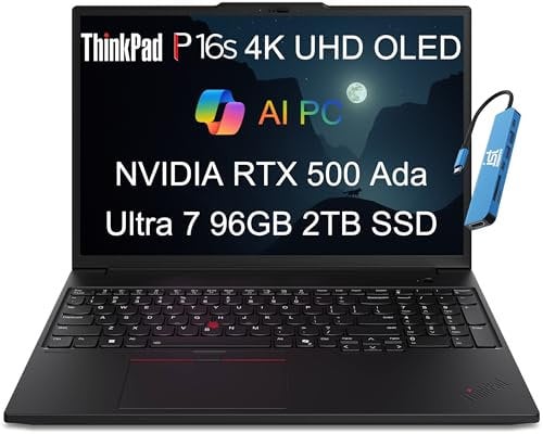 Lenovo ThinkPad P16 16 2K Notebook Workstation (Intel 16-Core i9-12950HX, 128GB DDR5 RAM, 4TB SSD, NVIDIA RTX A2000), Backlight, Fingerprint Sensor, FHD Webcam, Wi-Fi 6E, SD Card