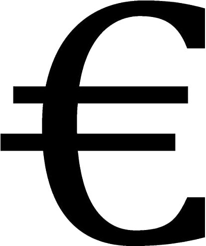 Samunshi® Aufkleber Eurozeichen Euro für Auto Motorrad in 9 Größen und 25 Farben (3,3x4cm schwarz)