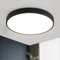 Natsen LED Deckenleuchte 24W ultraflache Deckenlampe Ø30x4cm, warmweiß 3000K, schwarz runde Leuchte für Wohnzimmer Schlafzimmer Arbeitszimmer Küche Diele Flur