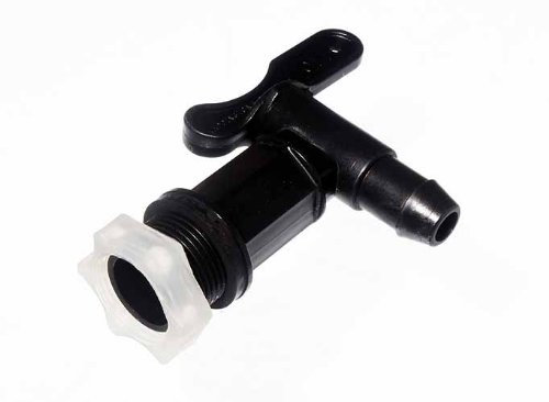 Robinet de citerne avec écrou en plastique noir