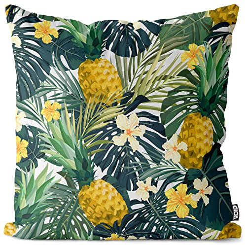 VOID Ananas Blüten Kissenbezug Kissenhülle Sofakissen Kissen Deko Ostern Outdoor-Kissen Dekokissen, Kissen Größe:60 x 60 cm
