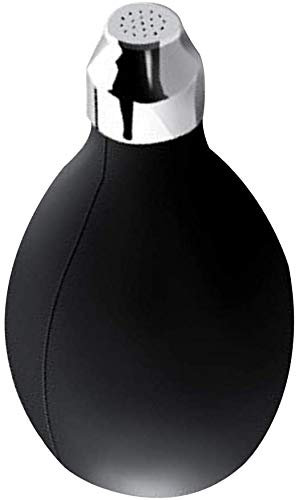 Barber Powder Spray Bottle Rubber Empty Powder Blower Refillable Hair Fiber Applicator (Black)