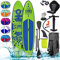 BRAST® SUP Board Summer | Aufblasbares Stand up Paddle Set | 320x81x15cm viele Modelle | 5 Jahre Garantie | inkl. Sonderzubehör | 2in1 Paddel Kajak-Sitz Action-Cam-Halterung Fußschlaufe | Grün