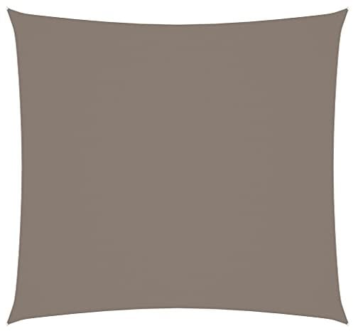 vidaXL Sonnensegel Wasserfest Sonnenschutz Windschutz Sonnendach UV Schutz Garten Terrasse Balkon Oxford-Gewebe Quadratisch 6x6m Taupe