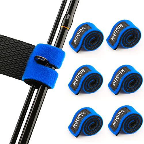 Booms Fishing RS3 Angelruten-Wickelriemen, Blau, 24,4 cm, 6 Stück