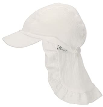 Sterntaler Mädchen Schirmmütze mit Nackenschutz Glace Sonnenhut, beige, 53