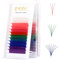 EMEDA Farbige Selbstfächernde Wimpern Extensions 8 Bunte Easy Fan Lashes 13mm D Curl Weiß Rose Rosa Rot GrÜN Smaragd Blau Lila Wimpernverlängerung 3D 6D 10D Selbstfächerung Lashes (0.07 D 13mm)