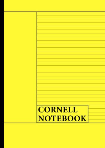 Cornell Notebook: yellow A4 Cornell Note-Taking System Paper for High School, College, University Students 110 pages