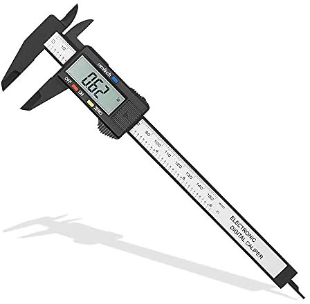Mesee Digital Calliper, 150 mm Carbon Fibre High Precision Digital Caliper with LCD Display, Electronic Measuring Gauge for Precise Measurements