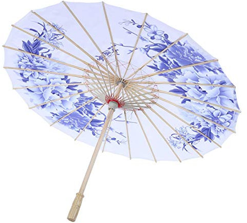 Tiiyee Paraguas de Papel, Sombrilla Hecha a Mano, Paraguas Chinos de Bricolaje para Mujeres Decoraciones Paraguas de Baile Clásico a Prueba de Viento para Bodas Fiestas Fotografía Cosplay Accesorios