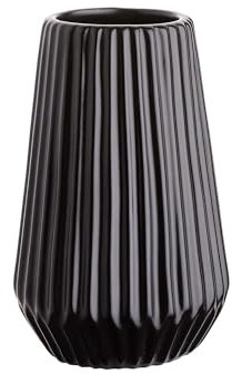 BUTLERS Keramik Vase mit Rillen -Riffle- Moderne Dekoration für Wohnzimmer, Regal und Tischdeko | Blumenvase für einzelne Blumen, kleine Sträuße oder dekorative Trockenblumen