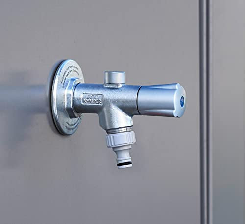 Ritzer by Kemper FROSTI PLUS Frostsichere Aussenarmatur Bausatzausführung, Vor Frost geschützter Außenwasserhahn, Mit Rohrbelüfter und Rückflussverhinderer (DN15 XL mit Griff)