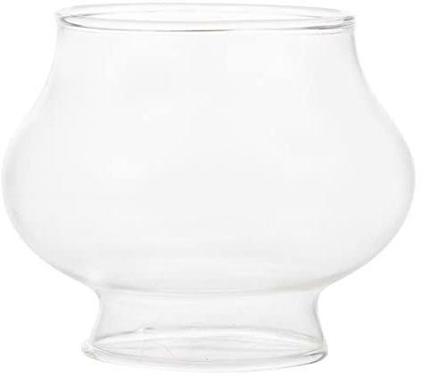 Didiseaon Öllampe Ersatzglas Petroleumlampe Lampenglas 2 Stücke Stil 1 Transparente Windlichtglas für Öllampe Lotus Kerzenständer Kerzenhalter Windlichter Gläser Tempel Party Zuhause