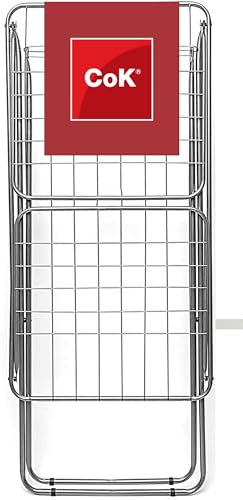 Cosecha Privada Tendedero Plegable Tidy Cok - Envio 24h - Tendedero 20 m Extra Resistente de Ropa Plegable y Antideslizante para Exterior e Interior - (Metal, Metal m)