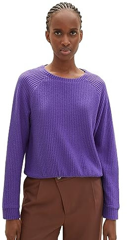 TOM TAILOR Denim 1038739 Camiseta de Manga Larga, 32255-Lila, S para Mujer