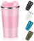 Dycietx Travel Mug with Leakproof Lid,Insulated Reusable Coffee for Hot&Cold Drinks/Tea,Portable Stainless Steel Thermal Takeaway Cup Car/Outdoor/Picnic/ Office/School (510ml Pink) (CM03RD)
